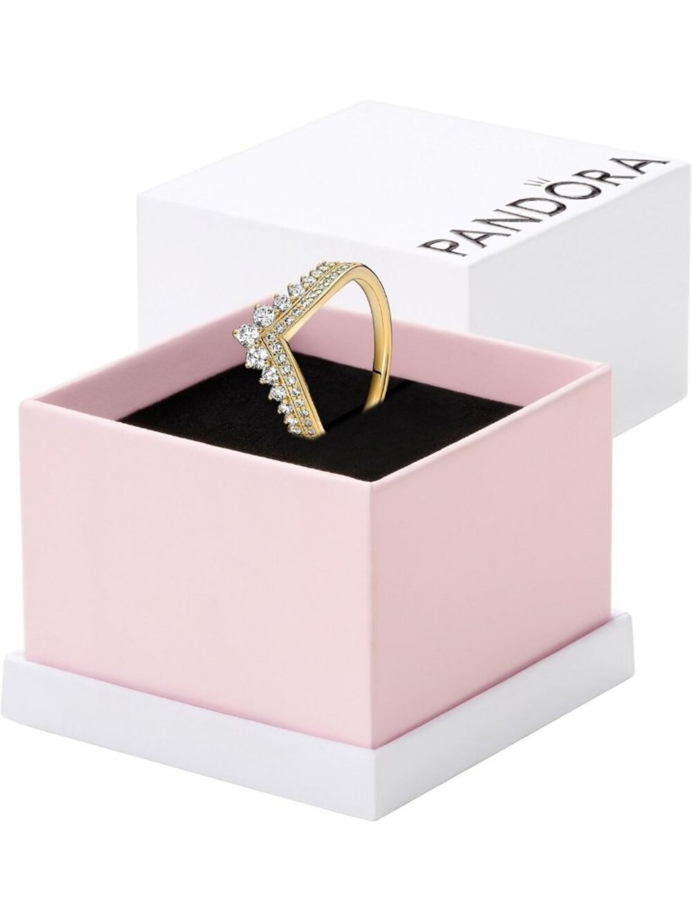 Elegant Princess Wishbone Ring - Sterling Silver, Adjustable, Perfect Gift